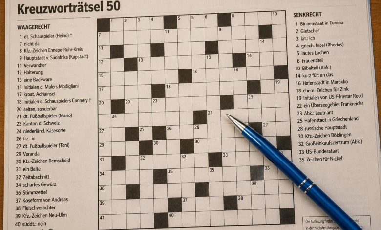 Kreuzworträtsel 50
